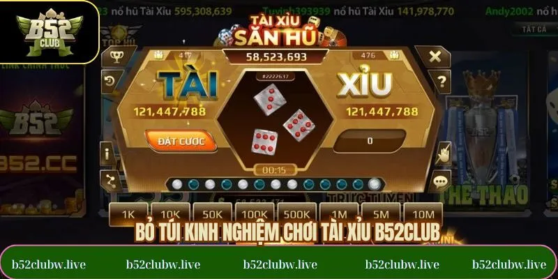 Bỏ túi những mẹo cược tài xỉu B52CLUB chắc thắng