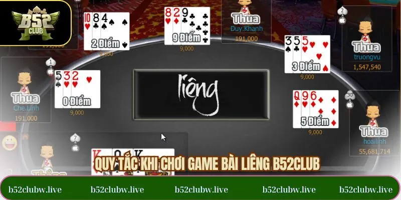 Chỉ dẫn chi tiết luật chơi Liêng B52CLUB dành cho hội viên mới